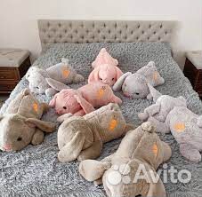 Мягкая игрушка заяц плед 3 в 1 подарок