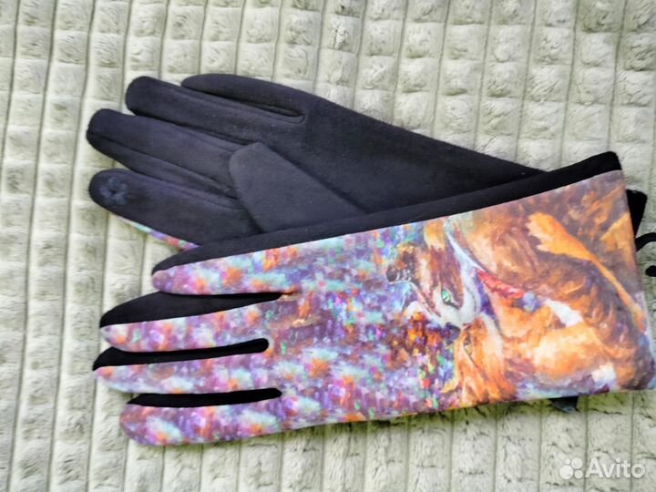 Перчатки женские картины осенние