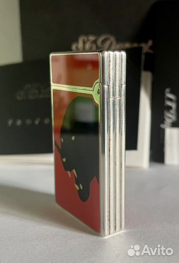 Зажигалка Dupont Fantasies Panther Silver