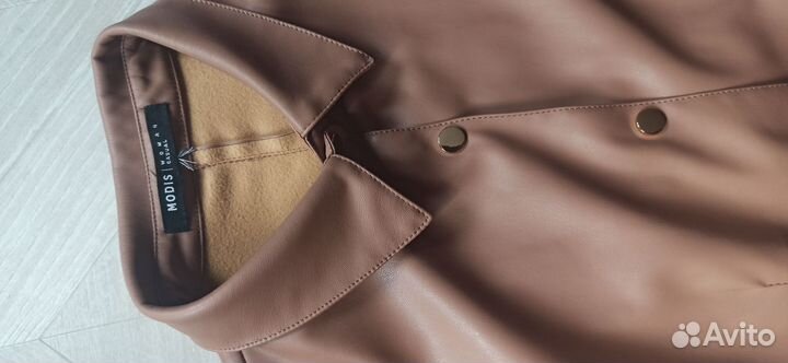 Кожаное платье 46