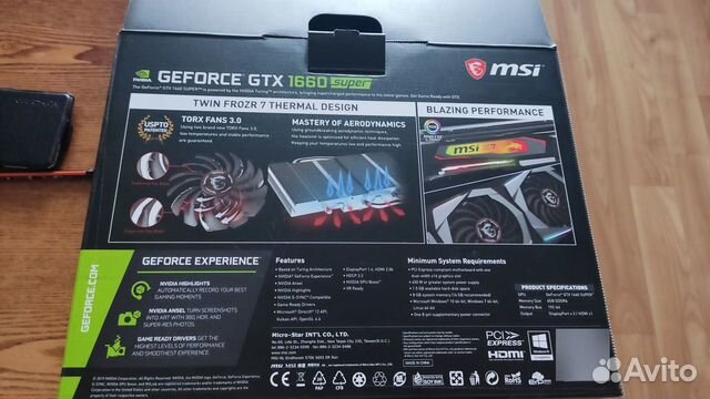 Продам видеокарту GTX1660 супер