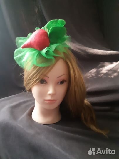 Ободок и заколка морковка, свекла, редиска