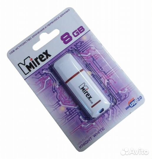 Флешка 8 гб USB Mirex Knight White