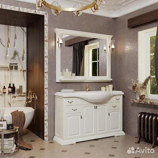 Тумба с раковиной Opadiris Риспекто 120 слоновая к