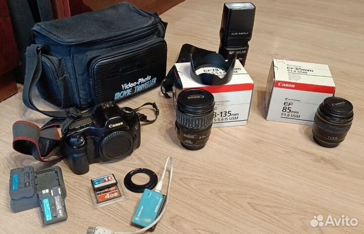 Canon 5D + объектив 85/1.8 + аксессуары