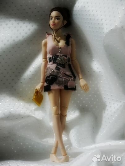 Шарнирная кукла + аутфит (платье, ручная работа)