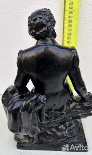 Фигура пушкин на бревне.чугун.касли 1986г