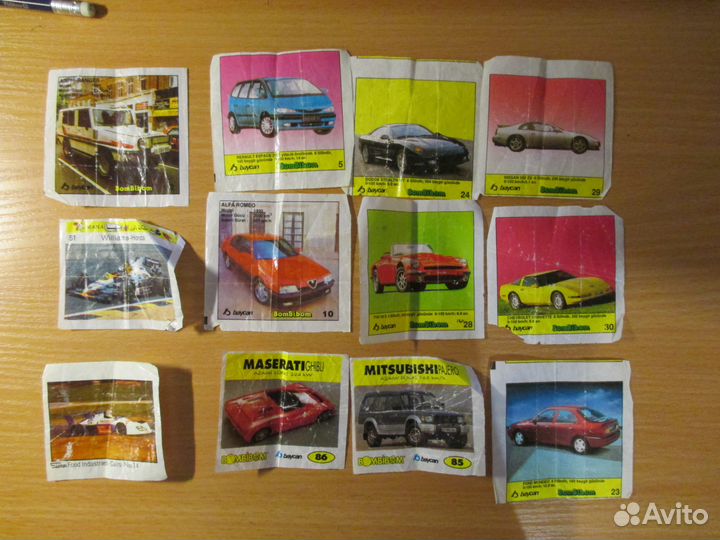 Вкладыши от жевательных резинок BomBibom