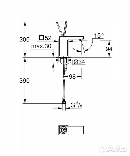 Grohe 23656000 Смеситель для раковины