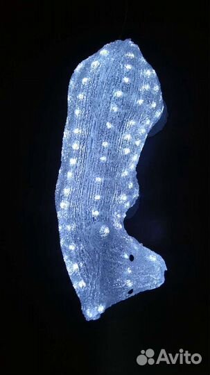 Акриловая светодиодная фигура Белый медведь