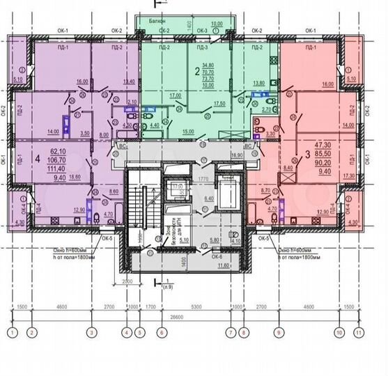 2-к. квартира, 70,7 м², 18/18 эт.