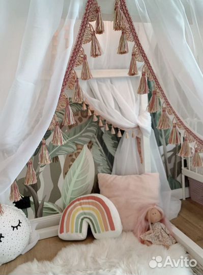 Шторки на кровать-домик