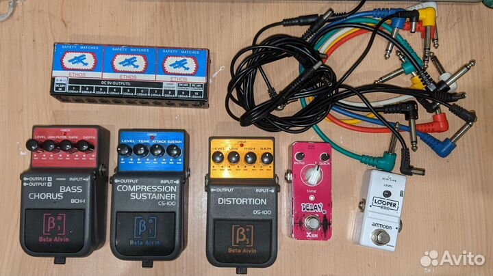 Гитарные педали эффектов looper, chorus