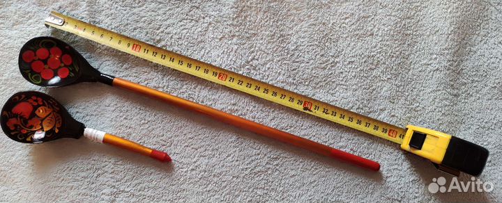 Ложки сувенирные Хохлома, набор 2 шт., деревянные