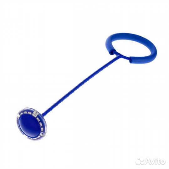 Нейроскакалка с кольцом на ногу, светящаяся синяя