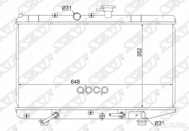 Радиатор Kia Rio 00-05 KI0004 Sat