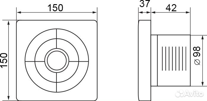 Вытяжной вентилятор Electrolux Slim eafs-100T с