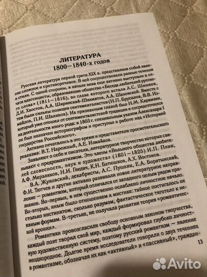 История русской литературы XIX века