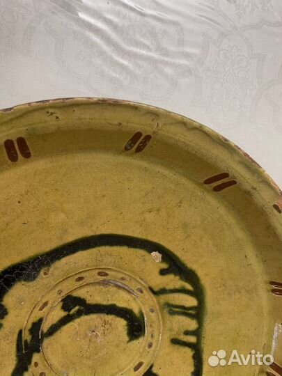 Тарелка дагестанская керамика. антиквариат