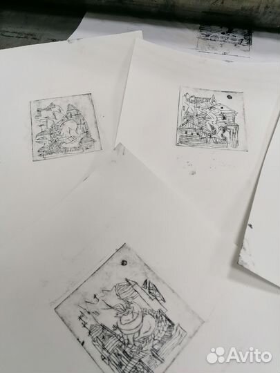 Гравюры (сухая игла)