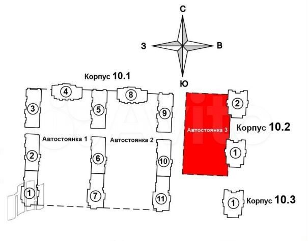 Машиноместо, 13 м²
