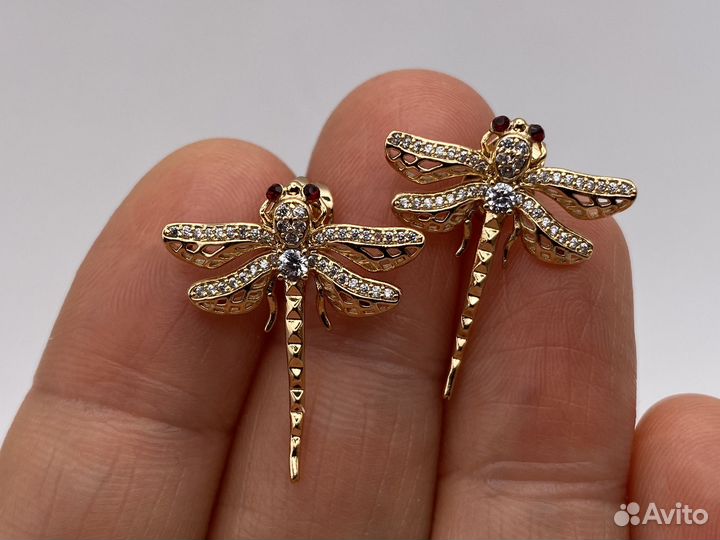 Серьги, золочение