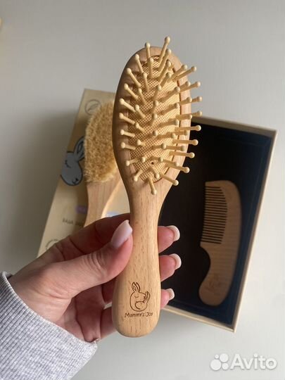 Набор деревянных детских расчесок/щеток с 0+