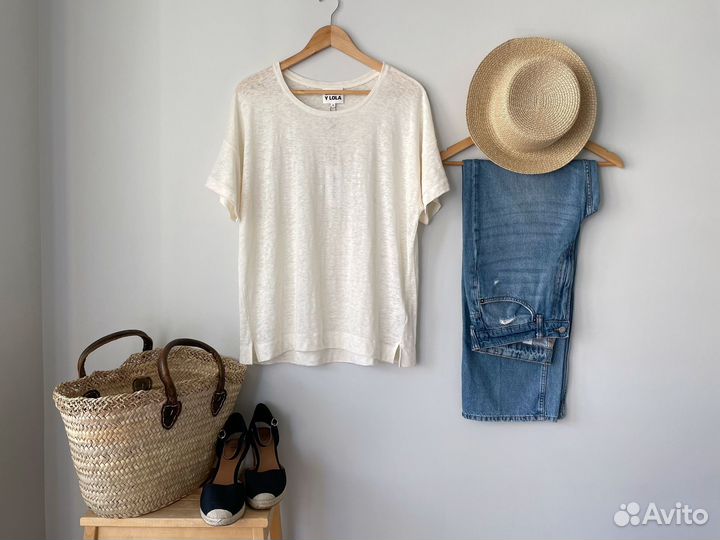 Льняная футболка женская Bimba Y Lola новая