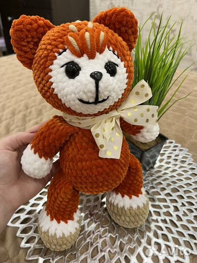 Мягкая игрушка лисенок амигурумми