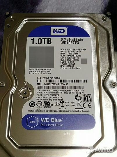 Жесткий диск WD blue 1TB
