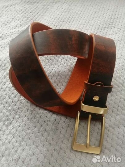 Кожаный ремень ручной работы