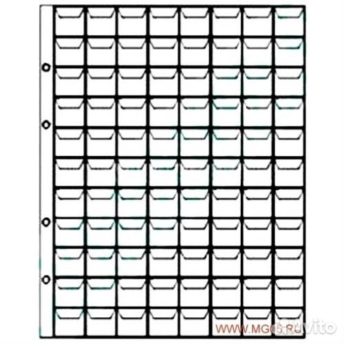 Листы для монет и бон формата Optima