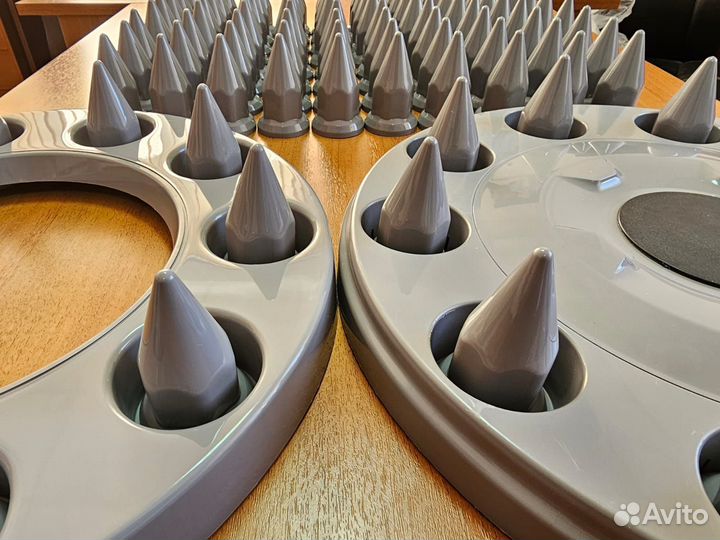 Серые Колпаки Пики К-кт 100 шт 32 мм