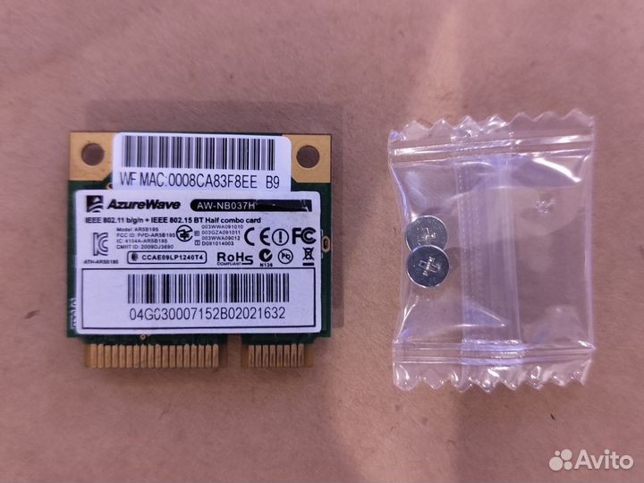 Карта AzureWave AW-NB037H Wi-Fi/Bluetooth + винты
