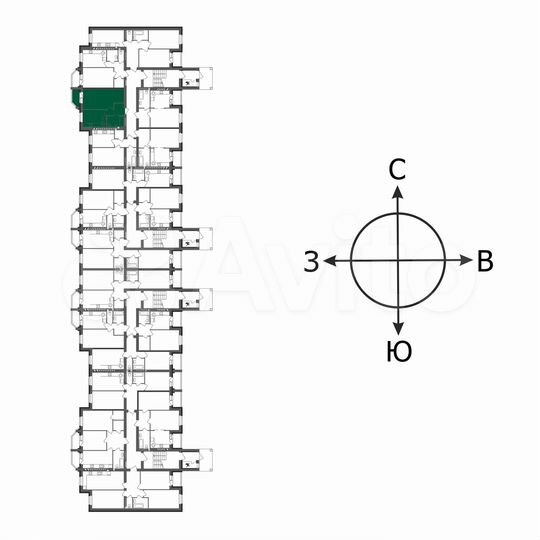 1-к. квартира, 40,1 м², 3/5 эт.