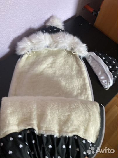 Продам зимний конверт на выписку 50-62 см