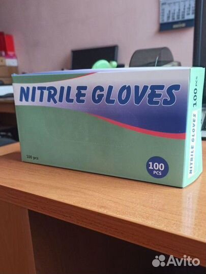 Перчатки нитриловые неопудреные синие NG