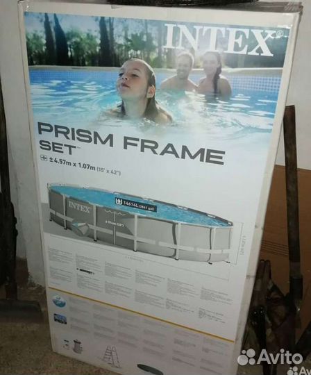 Каркасный бассейн intex бу