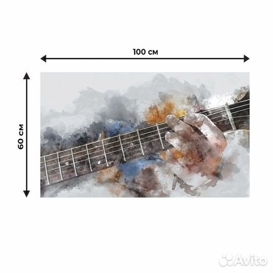 Картина на холсте Гитара и рука