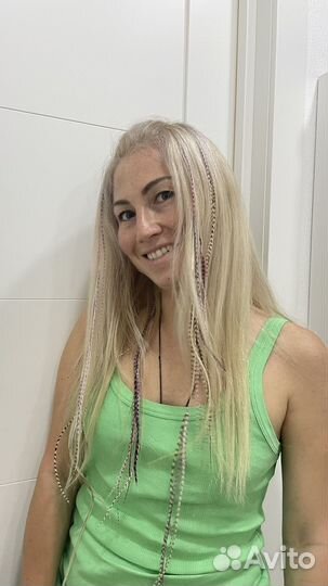 Наращивание перьев в волосы