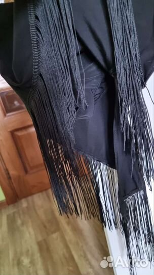 Юбка с бахромой латина для сбт, р-р34