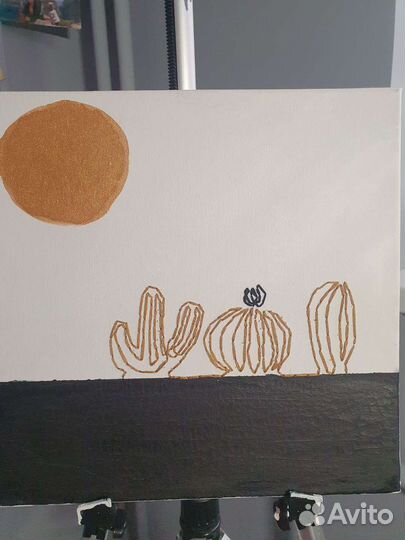 Картина с пустыней минимализтическая