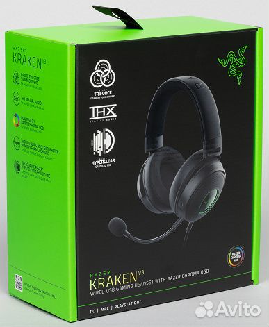 Игровые наушники Razer Kraken V3, черный