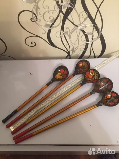 Деревянные ложки хохлома СССР