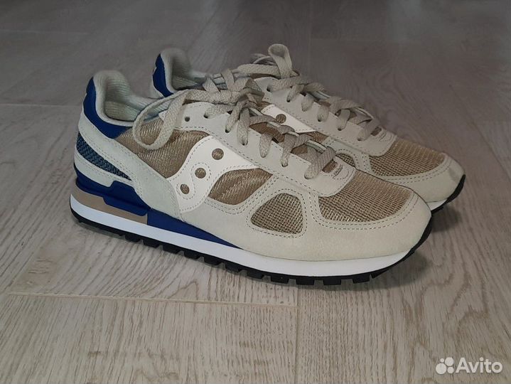 Кроссовки Saucony shadow original бежевые