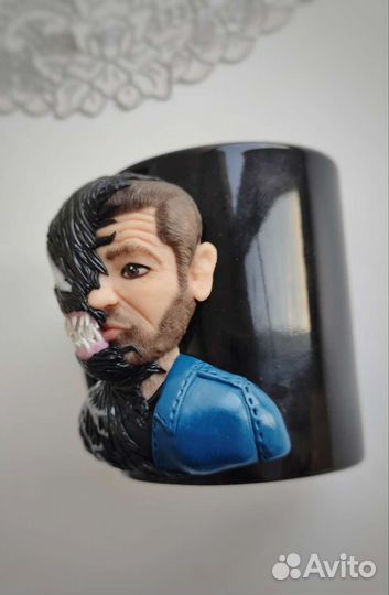 Кружка с декором ручной работы