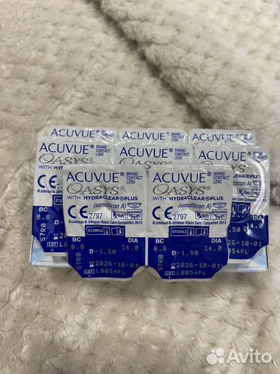 Линзы контактные acuvue oasys -1,50