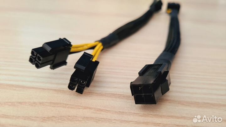 Новый Кабель-переходник 4 PIN - 8 PIN (4+4) 22 см