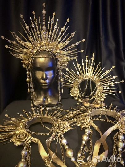 Корона кокошник из лучей готическая ободок