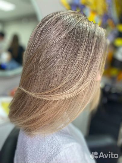 Окрашивание волос, стрижка